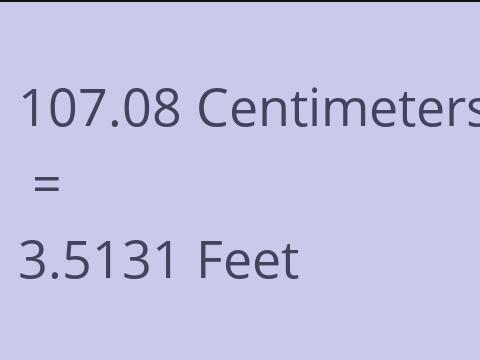 107.08 CM TO FEET