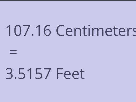 107.16 CM TO FEET