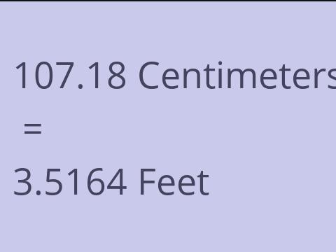 107.18 CM TO FEET