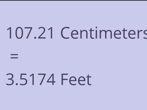 107.21 CM TO FEET