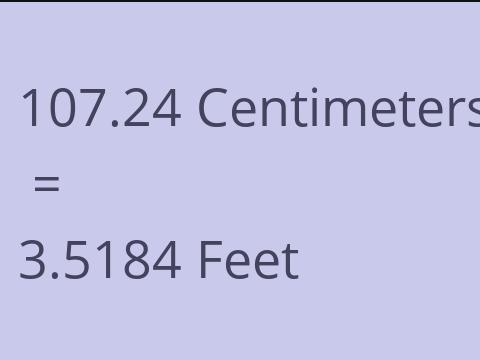 107.24 CM TO FEET