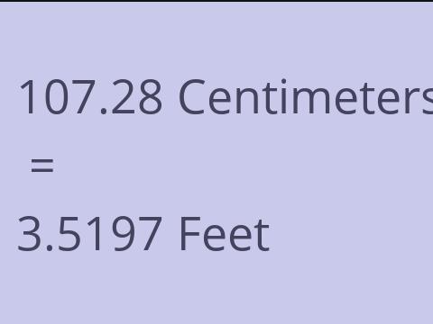 107.28 CM TO FEET