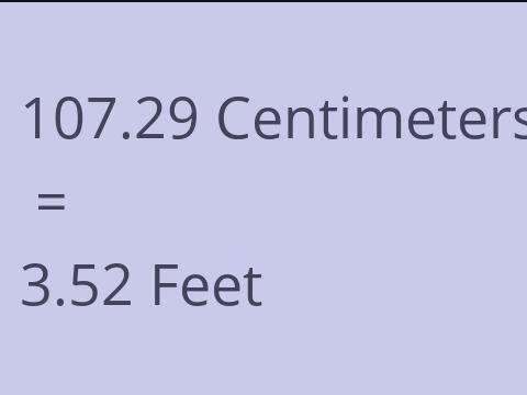 107.29 CM TO FEET