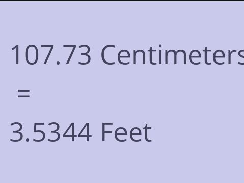 107.73 CM TO FEET