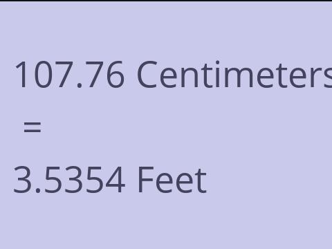 107.76 CM TO FEET