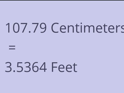 107.79 CM TO FEET