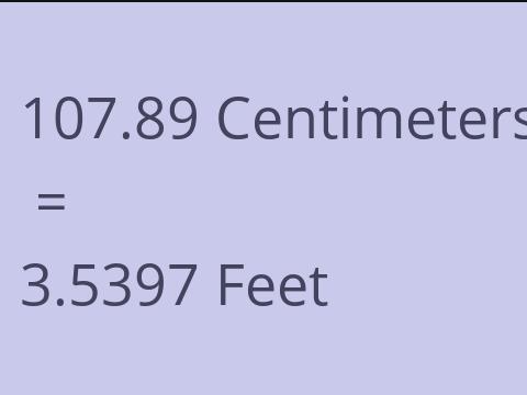 107.89 CM TO FEET