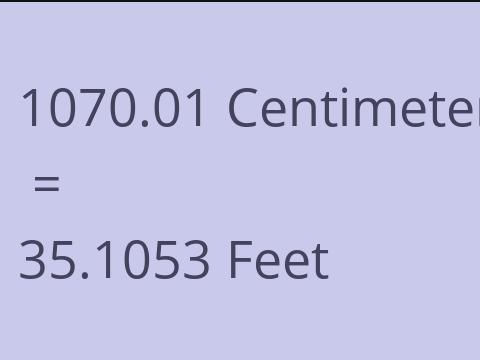 1070.01 CM TO FEET