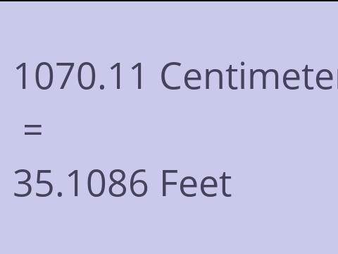 1070.11 CM TO FEET