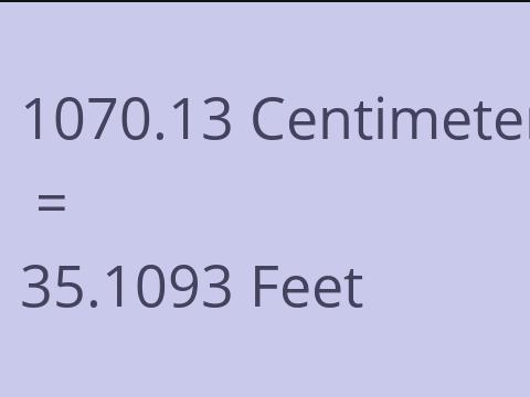 1070.13 CM TO FEET