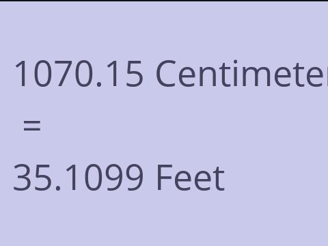 1070.15 CM TO FEET