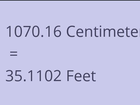 1070.16 CM TO FEET