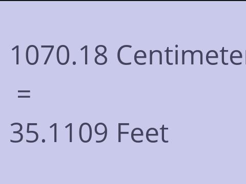 1070.18 CM TO FEET