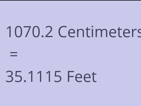 1070.2 CM TO FEET