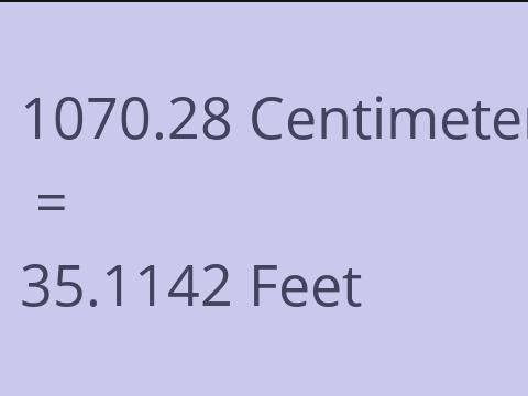 1070.28 CM TO FEET