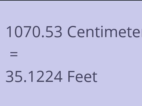 1070.53 CM TO FEET