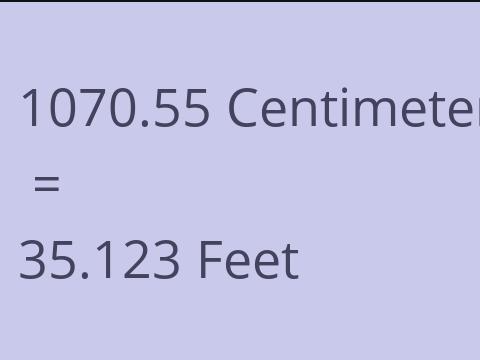 1070.55 CM TO FEET