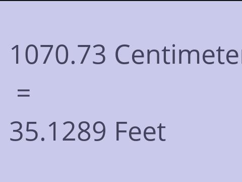 1070.73 CM TO FEET