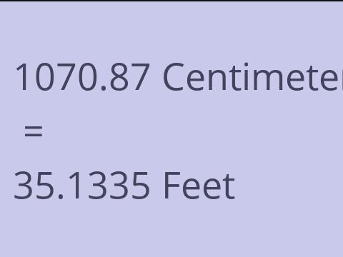 1070.87 CM TO FEET