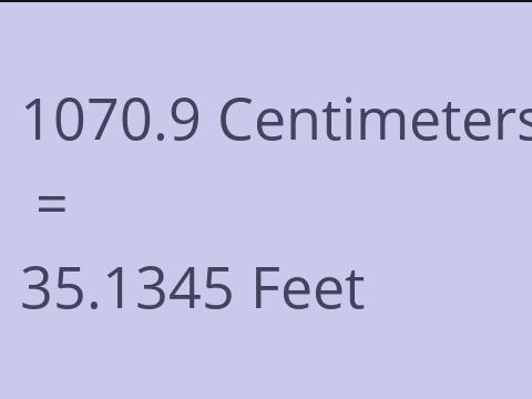 1070.9 CM TO FEET