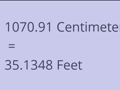 1070.91 CM TO FEET