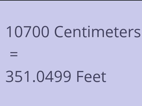 10700 CM TO FEET