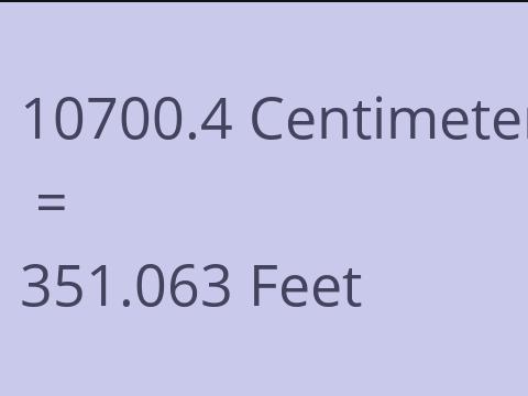 10700.4 CM TO FEET
