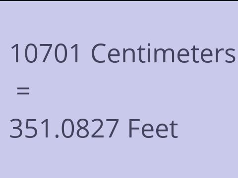 10701 CM TO FEET