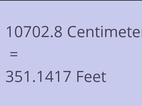 10702.8 CM TO FEET
