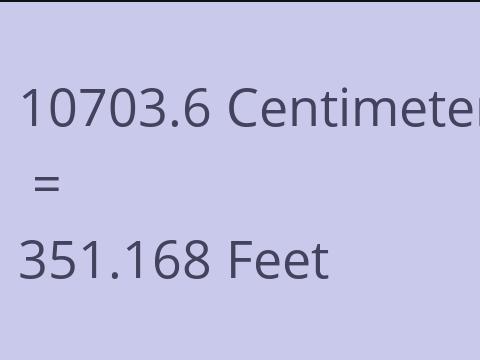 10703.6 CM TO FEET