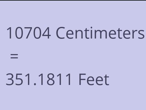 10704 CM TO FEET