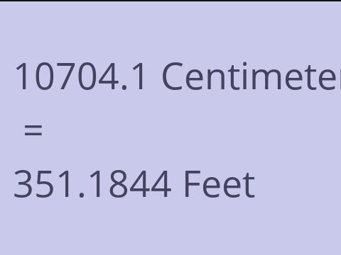 10704.1 CM TO FEET