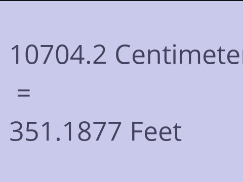 10704.2 CM TO FEET