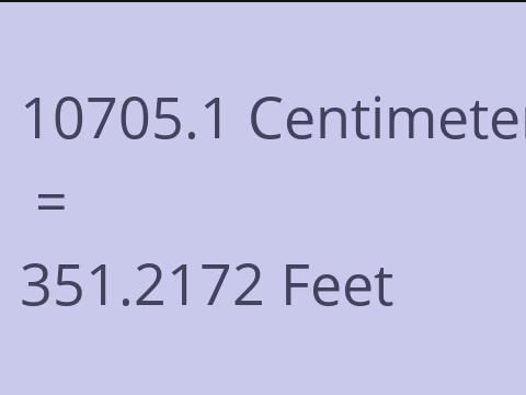 10705.1 CM TO FEET
