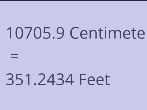10705.9 CM TO FEET