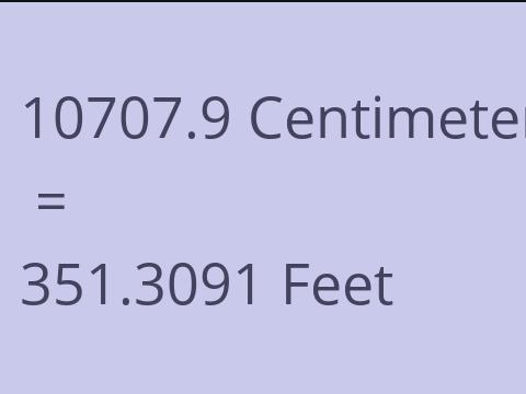 10707.9 CM TO FEET