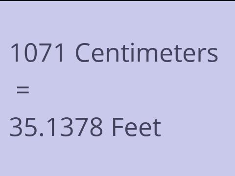 1071 CM TO FEET