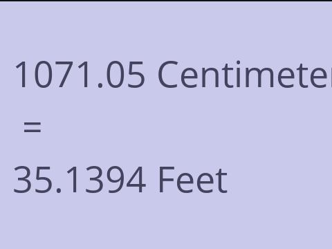 1071.05 CM TO FEET