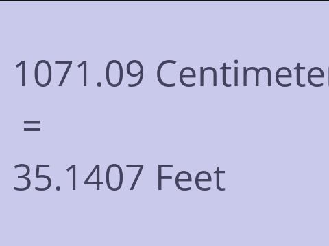 1071.09 CM TO FEET