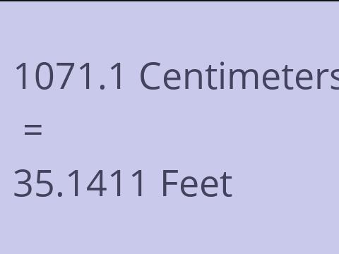 1071.1 CM TO FEET