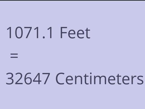 1071.1 FEET TO CM