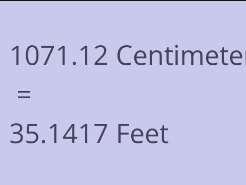 1071.12 CM TO FEET