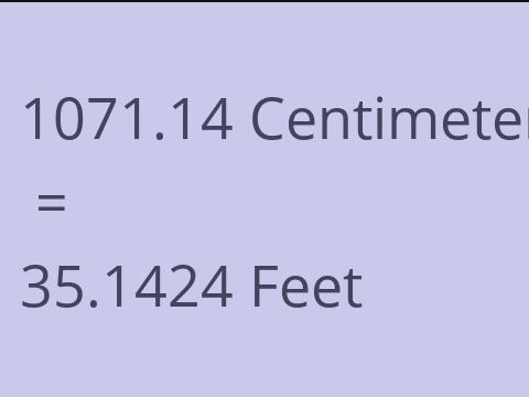 1071.14 CM TO FEET