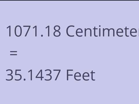 1071.18 CM TO FEET