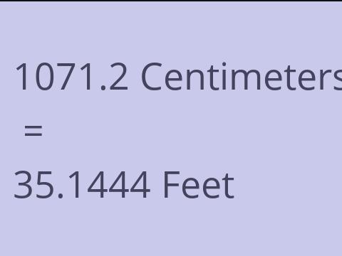 1071.2 CM TO FEET