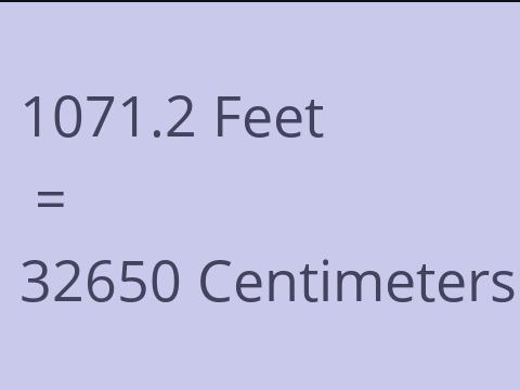 1071.2 FEET TO CM