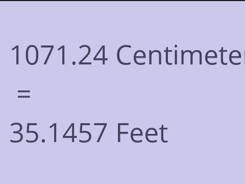 1071.24 CM TO FEET