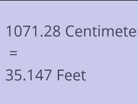 1071.28 CM TO FEET