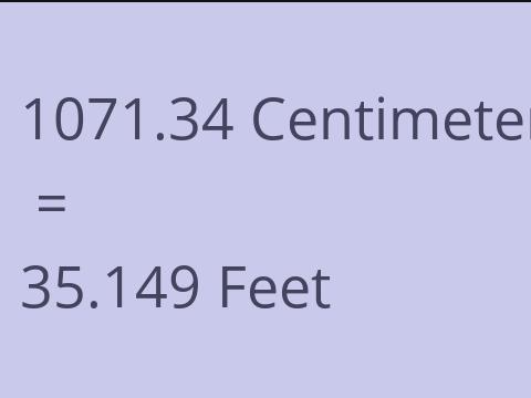 1071.34 CM TO FEET