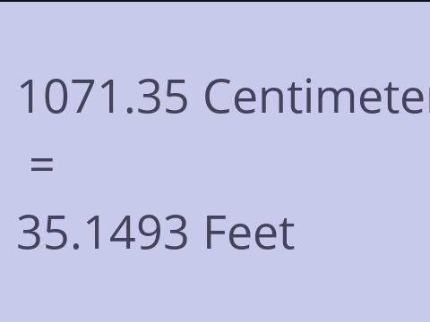 1071.35 CM TO FEET